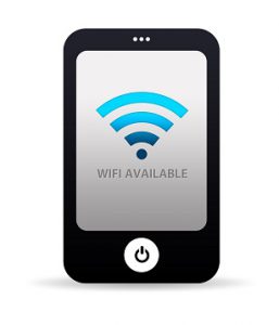 High resolution mobile phone graphic with Wifi Icon